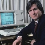 Steve Jobs with Lisa computer
