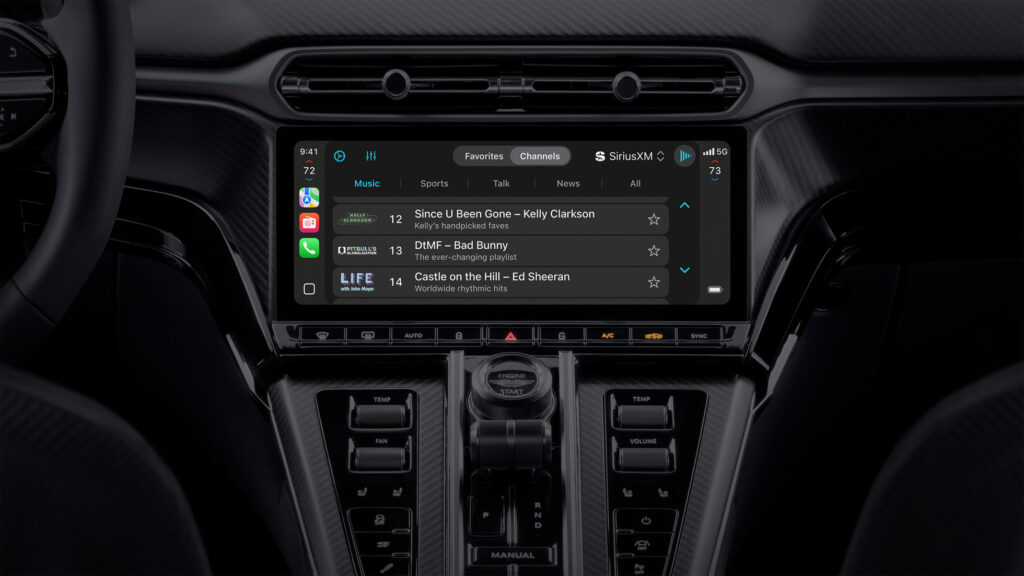 CarPlay Ultra interior center console