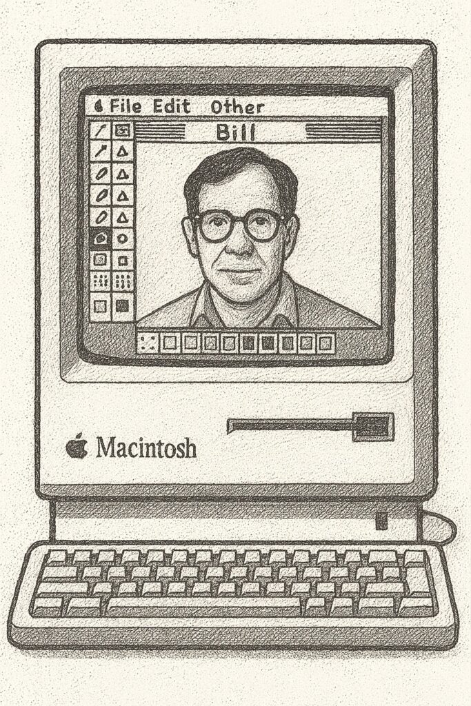 Bill Atkinson inside MacPaint