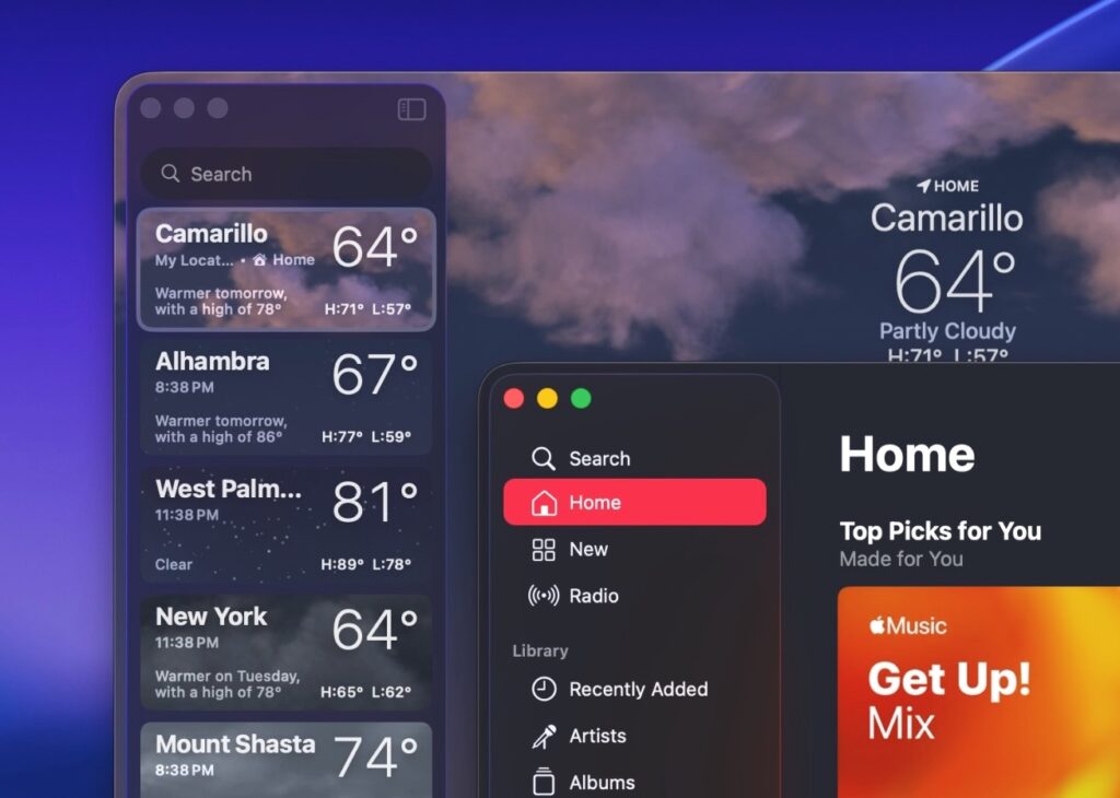 macOS 26 double bezels example